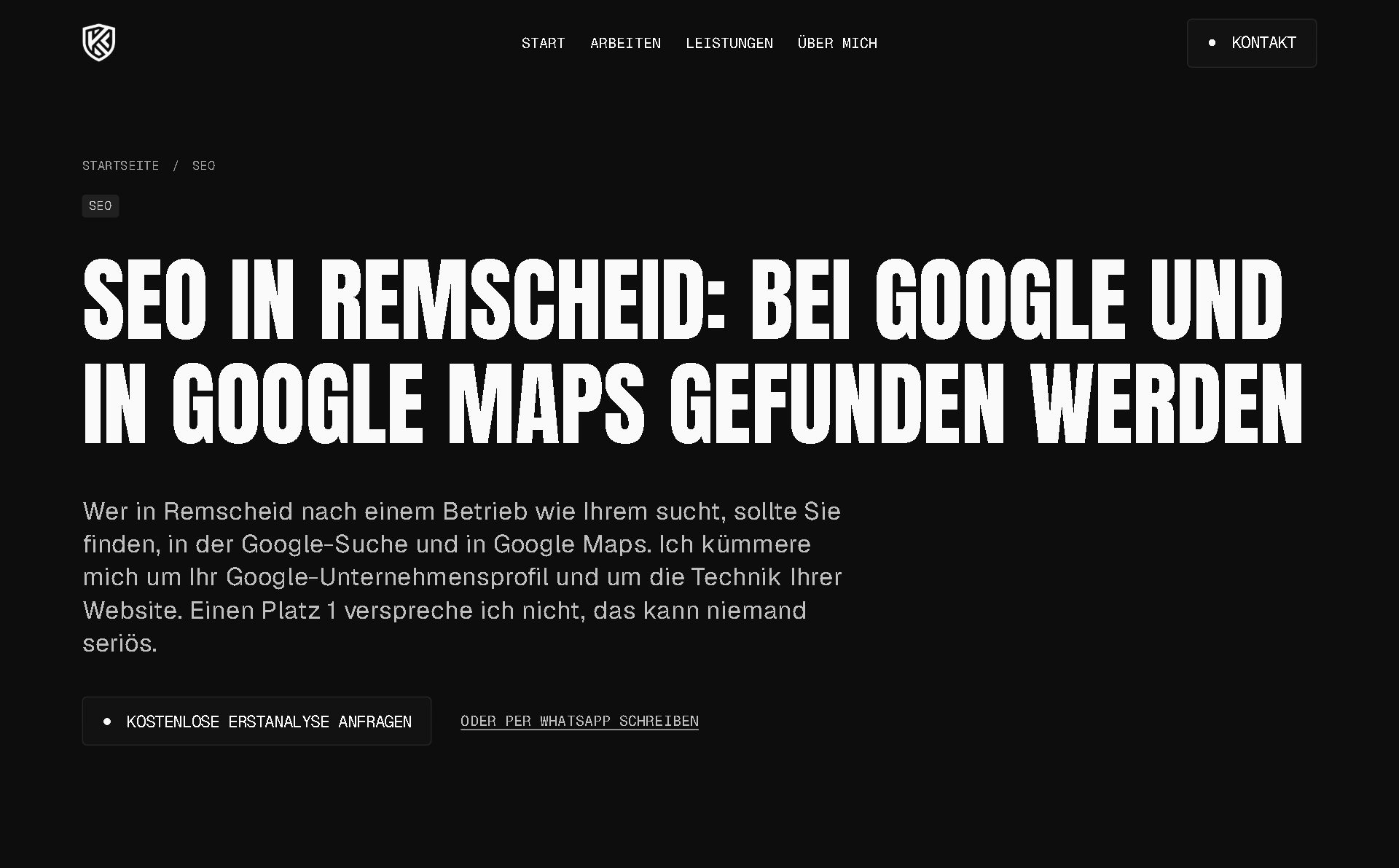Leistungsseite SEO